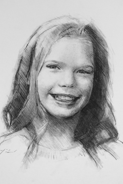 Charcoal of Evelyn